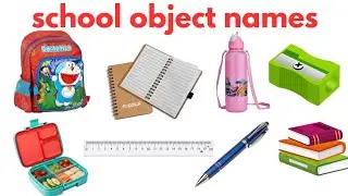 School Object names for Kids | English + Hindi Learning | Classroom Vocabulary for Children