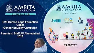 C20 Human Logo Formation Under Gender Equality Campaign   Parents & Staff AV Ahmedabad