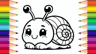 Cute Snail 🐌 Drawing Easy || Snail Drawing Step By Step For Beginners