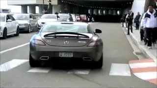 Mercedes SLS AMG MASSIVE POWERSLIDE + Aventador