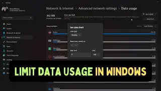 How to Limit Data Usage in Windows 11