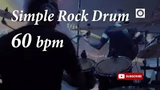 Simple Rock Drum Groove - 60 bpm - HQ