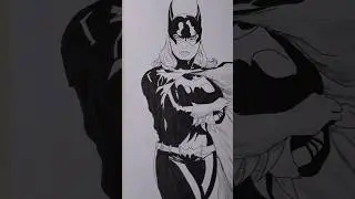 Drawing Batgirl !! #drawing #art #dccomics #batman #comics #youtubeshorts #shorts