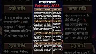 February 2026 Horoscope 🔴 | Monthly Horoscope February 2026 | Aries to Pisces #monthly_rashifal#r...