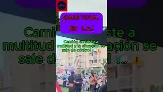 &iexcl;🚨!CAOS TOTAL EN L.A.! Cami&oacute;n embiste a multitud y la situaci&oacute;n se sale de control 🚛⚠️