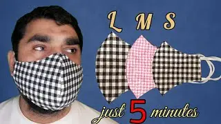 Very Easy Pattern Ready In 5 Minutes|Easy Face Mask Sewing Tutorial