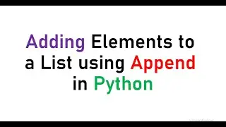 Adding element to list in python| using append function| python