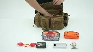 Fishing Tackle Bag with Rod Holder Outdoor Outdoor Sports Tactical Waist Gear Lure Pack Hiking