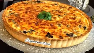 كيش بالسلق و اللحم المفروم بحجم عائلي 🥟kiche  viande hachée épinards