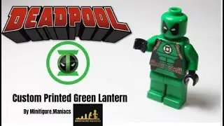 Custom LEGO Green Lantern Deadpool by minifigure.maniancs REVIEW. printed on official LEGO parts