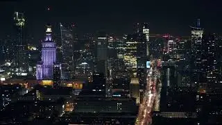 Warsaw by Night (Cinematic) | DJI Drone | Sigma 56 mm | Photographic Drone Diary | (4K)