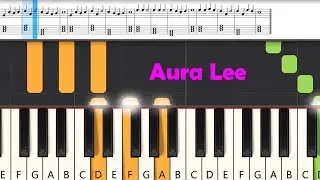 Aura Lee - Easy Piano Tutorial for Beginners