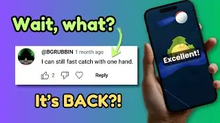 One handed Fast Catch is BACK, baby