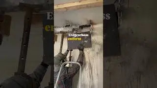 Vorbereitung f&uuml;r den 1. Stahltr&auml;ger im Wohn-/Essbereich EG.