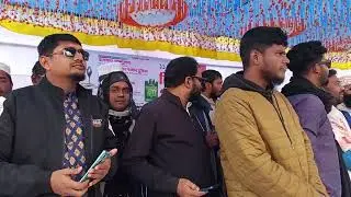 Hasnat Abdullah arrives in Parbatipur for NCP rally