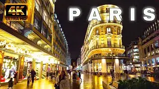 Paris France Christmas Walk 4K60 fps - December 21, 2022
