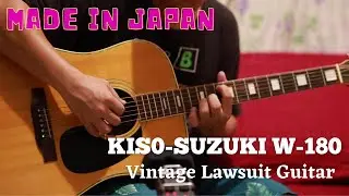 1970's Kiso - Suzuki W-180 Vintage Dreadnought Acoustic Guitar Guitar Made in Japan