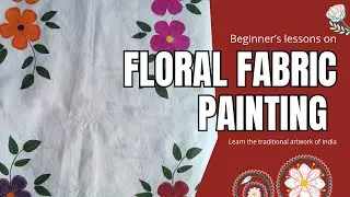 Easy Floral Fabric Painting LIVE 🎨🌸 #youtube #live #livestream #fabricpainting #viral #trending 