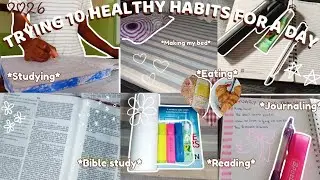 PRODUCTIVE DAY IN MY LIFE AS A COLLEGE STUDENT *realistic*  *journaling, healthy habits, studying*