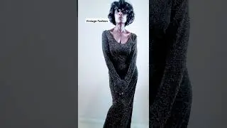 Vintage Fashion lurex Wiggle Dress 1950s Fashion.  More Vintage @ladybir58 TICTok.