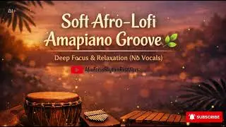 Soft Afro-Lofi Amapiano Groove 🌿 | Deep Focus & Relaxation (No Vocals) #afrolofi#chillamapiano
