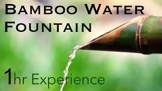 1 Hour Bamboo Water Fountain Sounds - Relaxation and Meditation