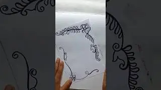 Border and corner design/simple project khata design/#subrata art#shorts /