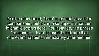 Then Versus Than Understand the Difference Now