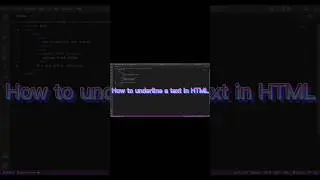 How to underline text in html #html #htmltutorial #htmlcode #htmlcoding