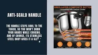 Pressure Cooker 10 QT, Stainess Steel Pressure Canner 10 Quart, Explosion-Proof Cookware