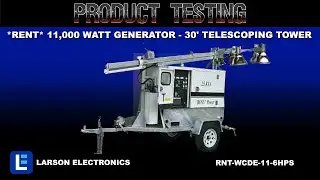 *RENT* 1,000 Watt Generator-Water Cooled Diesel Engine  30'Telescoping Tower - 6 HighPressure Sodium