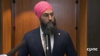 Jagmeet Singh speaks after NDP caucus swearing-in ceremony