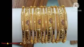 bridal gold bangles from wedding collection, beautiful designs 👌👌👌. side bangle design...