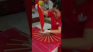 Skilled Craftsman Making Bamboo Fans - Part 3 #makingprocess #handmade #bamboo