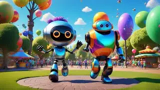 Three Little Robots Beep and Sing | Fun Tech Song for Kids | Robot Rhyme for Preschool Learning