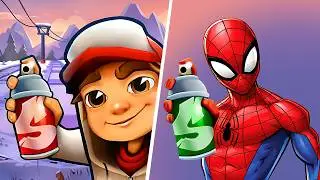 Subway Surfers VS Spider-man Subway Run, Subway Surfers Cartoon Game, Gameplay Adventure Subway Dash