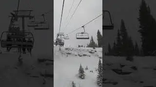 Reacting to a Double Black Diamond Skier on the Slopes! 🏂🤯  #colorado #skiing #skivlog