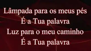 Aline arros - Tua Palavra 1 TOM ABAIXO playback legendado