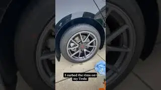 #tesla #model3 #teslamodel3 #wheels #rims #curbedwheels #fixed #spacex #elonmusk #cars #trending