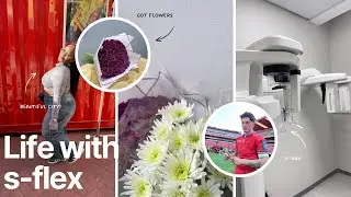 Living with her : teeth X-ray 🩻🦷+intalling hair +rugby game +mini crash outs +flowers 💐#fyp #vlog 