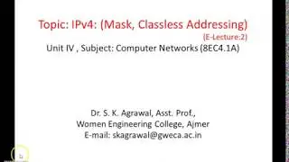 IPv4 (Mask, Classless addressing)