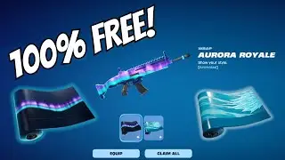 How to Get 2 *FREE* Fortnite Wraps in 2 Minutes! Aurora Royale + Frozen Spikes