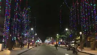 Christmas decorations Bike ride through Pondy Bazaar 2020