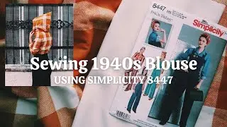 Я сшила блузку с капюшоном в стиле 1940-х годов с помощью Simplicity 8447 | Видеоблог о шитье