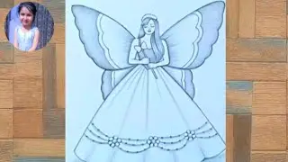 How to draw a princess girl big wings || pencil drawing for beginners _ Drawing tutorial || Drawing