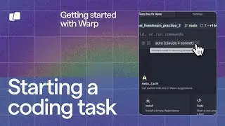 Starting a Coding Task with Warp