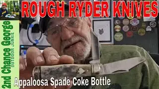 Rough Ryder Spade Black Appaloosa Coke Bottle Knives - Razor Sharp Blades!
