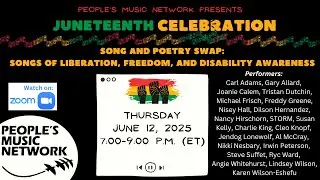 LIVESTREAM: Juneteenth Celebration: Songs of Liberation, Freedom and Disability Awareness