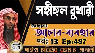 সহীহুল বুখারী│অধ্যায়ঃ আচার-ব‍্যাবহার│পর্বঃ 13│Ep-487│Shaikh Motiur Rahman Madani