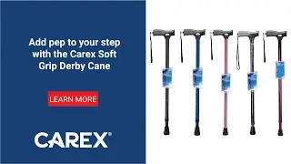 Put some pep into your step with the Carex Soft Grip Derby Walking Cane